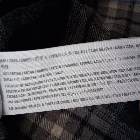 Hollister 100% Cotton Smokey Grey Flannel - Picture 7 of 12